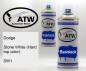 Preview: Dodge, Stone White (Hard top color), SW1: 400ml Sprühdose + 400ml Klarlack - Set, von ATW Autoteile West.